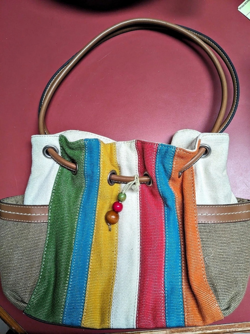 Relic Multicolor Striped Canvas Tote Bag